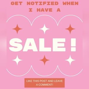 Get notified about sales & live events, LIKE this post & leave a COMMENT!!! :D